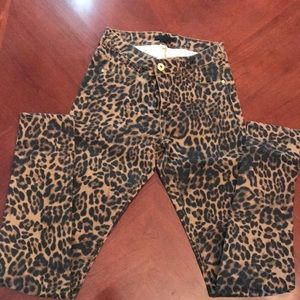 H&M leopard print denim